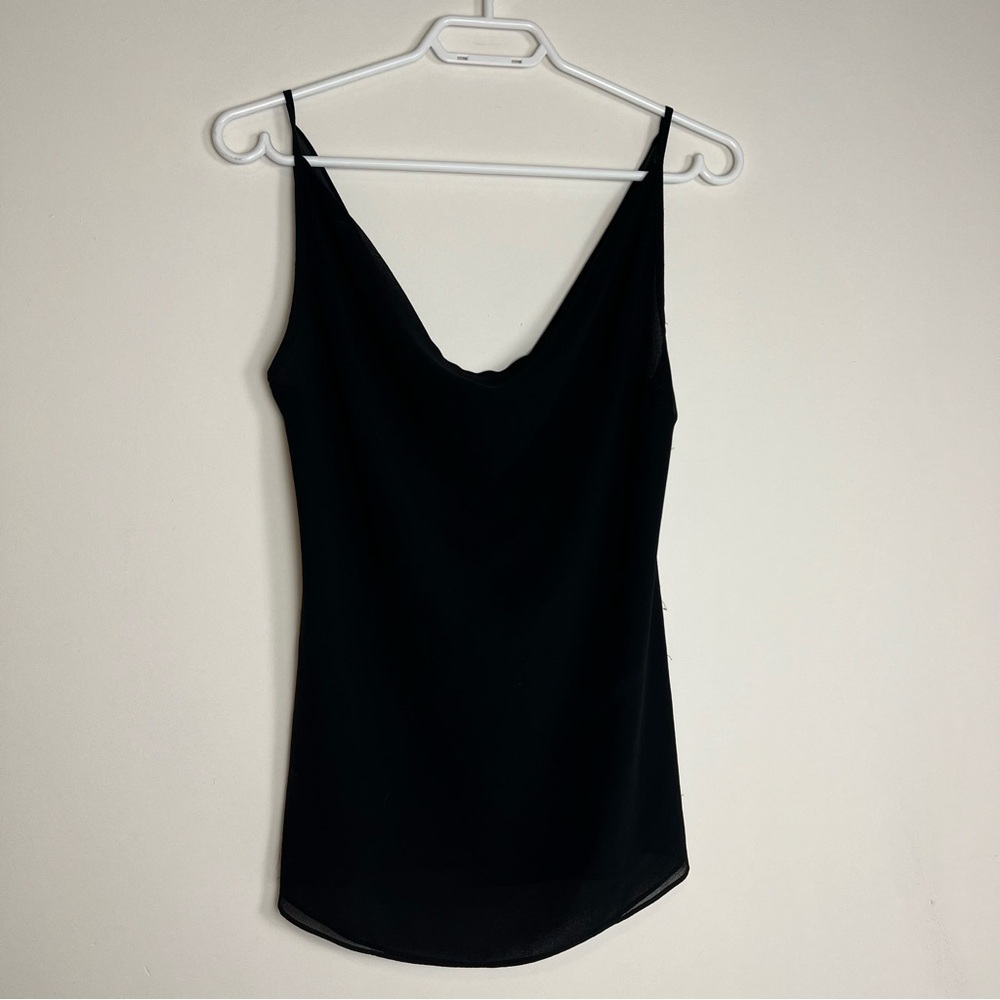 Naked Zebra Black Cowl Neck Camisole Tank – Minimalist Essential – Size large